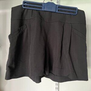Loft black silky dress shorts